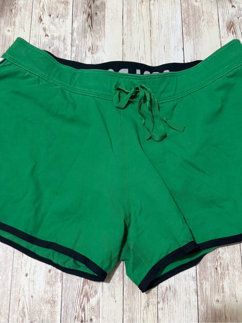 Nike Green Women's Athletic Shorts with Contrast Trim